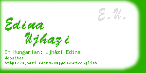 edina ujhazi business card