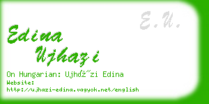 edina ujhazi business card